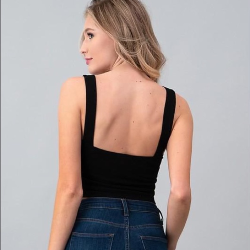Melanie Front Button Ribbed Tank - Picture 2 of 2